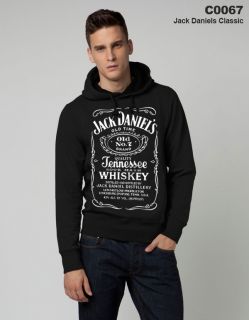 Jack Daniels Old No 7 Bella Whiskey Mens Black sweat Hoddie Sweater