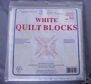 Jack Dempsey Needle Art White Quilt Blocks Item 732 Pattern 40 NIP