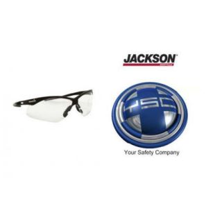 Jackson Safety Nemesis Glasses Black Frame Clear Anti Fog Lens 20379