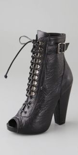 Givenchy Shoes Open Toe Lace Up Booties