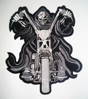 Embroidered Biker Motorcycle Back Jacket Patch