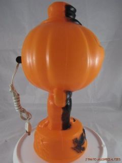  Halloween Jack O Lantern Hard Plastic Blow Mold Light Up B