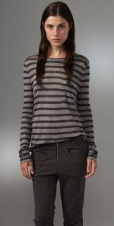 T by Alexander Wang Striped Classic Tee with Pocket
