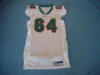 Jake Grove 2009 Miami Dolphins Game Used Jersey