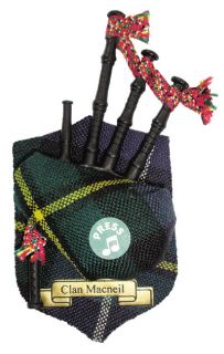 Great Gift Scotland Tartan Musical Clan Magnet Bagpipes MacNeil