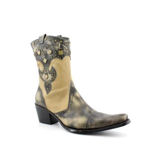 Renee Destin Womens Size 11 Beige Leather Western Boots