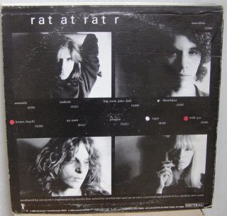 Rat at Rat R Post Punk LP Neutral Records Glenn Branca Swans No Wave