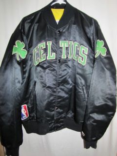 Vintage Boston Celtics NBA Authentics Satin Starter Jacket Black XL