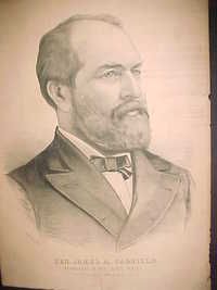 Orig 1880 Currier Ives Print Gen James Garfield 20th President of The