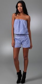 MONROW Distressed Strapless Romper