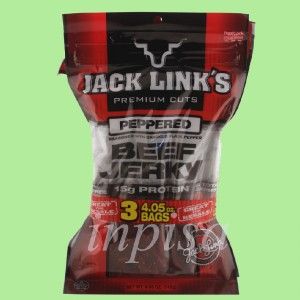 Jack Links Beef Jerky Peppered Flavor 3 x 4 05oz Bags