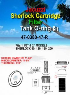 Jacuzzi / Carvin Sherlok Pool Cartridge Filter Tank O Ring Kit 47 0380