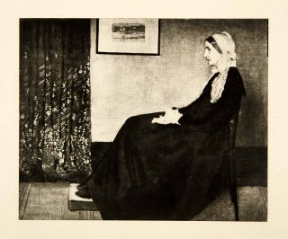 1905 Photogravure Famous Portrait James Abbott McNeill Whistler Mother
