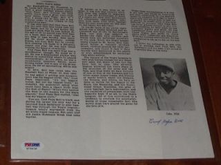 James Cool Papa Bell Autograph Negro Leagues Superstar & HOFer PSA/DNA