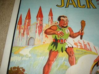 Original 1930s JACK and the BEANSTALK Theatre SHOW POSTER. Awesome