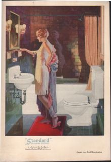 1924 Standard Plumbing Fixtures Decor Sink Toilet Fashion Nightie