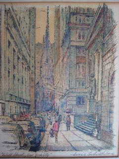 ANTIQUE JAMES SANFORD HULME WALL STREET NYC SIGNED OLD AMERICAN NEW