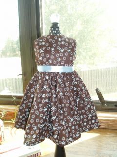 Blue Jacks Chocolate Dress Fits 18 American Girl Doll Clothes