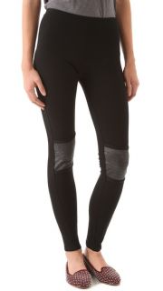 So Low Moto Leggings with Faux Leather Patches