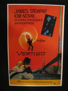 Kim Novak James Stewart 1958 Vertigo Alfred Hitchcock Movie Poster