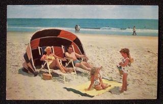 Beach Relaxing Jacksonville Beach FL Duval Co Postcard