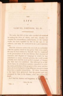 1822 4VOLS The Life of Samuel Johnson James Boswell Biography Baldwin