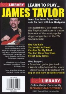 Lick Library Learn to Play James Taylor Guitar 2 DVDS