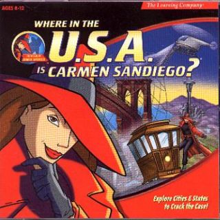 Carmen Sandiego Collection Word Math Time USA World 6 CDs