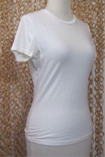 James Perse Ivory Soft Short Sleeve Cotton Crew Neck Shirt Tee Top 2 M
