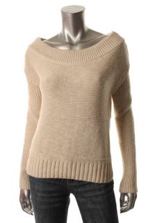 James Perse New Ivory Solid Long Sleeve Crew Neck Pullover Sweater 1