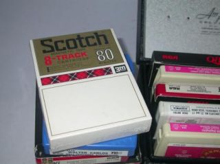Vintage Lot of 18 8 Track Tapes & 10 Tape Carrying Case Bach Classical