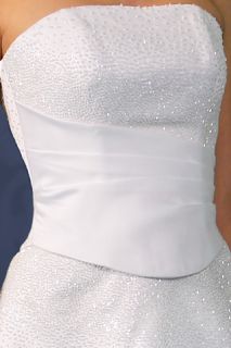 NEW Jacqui Strapless 2 Piece Wedding Dress Gown Size 18 White   Brand