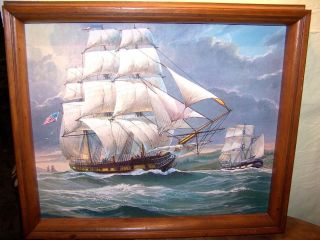  Painting Mount Vernon Tall Ships by James Mitchell Listed Artist