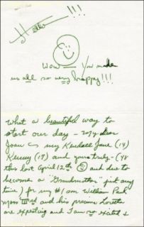 Jane Withers Autograph Letter Signed