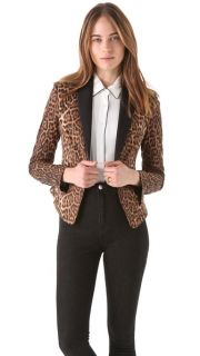BCBGMAXAZRIA Bowie Leopard Tux Jacket