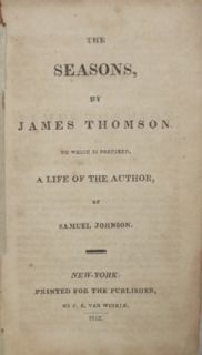 James Thomson The Seasons 1812 Miniature 1st 1st