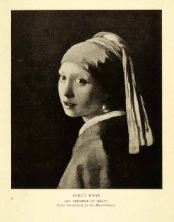1906 Print Girl Pearl Earring Jan Vermeer Delft Netherlands Portrait