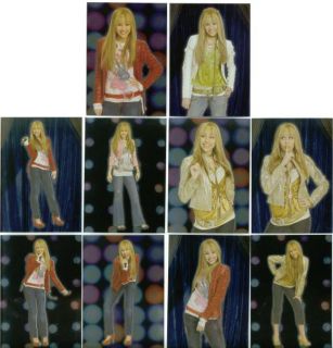 Hannah Montana Topps 2008 Complete Sticker Card Base Set w All Chase