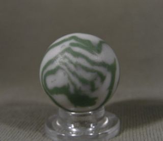  old handmade Variegated Clay Lined Crockery Marbles known as Jaspers
