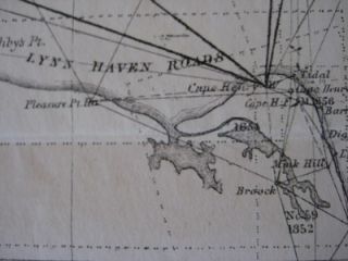 1862 Civil War Coast Survey Map Chesapeake Bay Potomac River Maryland