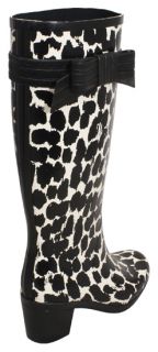 Kate Spade Randi Too Animal Print Rubber Rain Boots Shoes 9 New