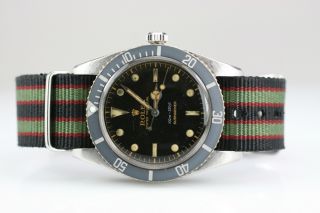 Vintage Rolex Submariner James Bond No Crown Guard 5508 Watch Circa