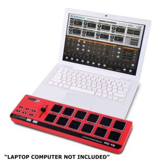 Jammin Pro PD 12 Laptop USB/MIDI Pad Controller w/ Pad Velocity Curve