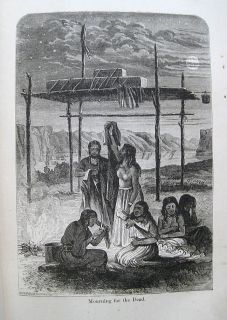 1870 Antique Indian Ways Wars Plains Sioux Massacres Scalping Buffalo