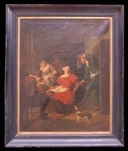 19 Century Dutch Old Master Oil Painting by L Bregoli Signed