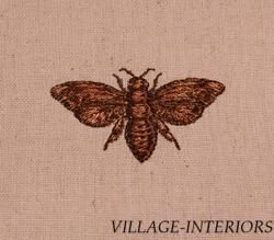 Ballard Entomology Embroidery Bee Design Linen Cotton Accent 17 Throw