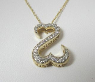Jane Seymour Kays 14kt Yellow Gold Open Hearts Diamond Necklace