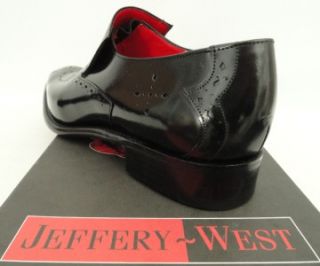 BN Mens Jeffery West Black Leather Loafers Shoes UK7 EU41 US8  Great