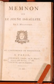 1806 Memnon Le Jeune Israelite Mosneron Scarce