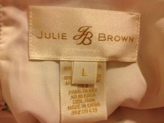  IN BACK; LINED; HALTER BLOUSE BY JB BY JULIE BROWN; SIZE LARGE